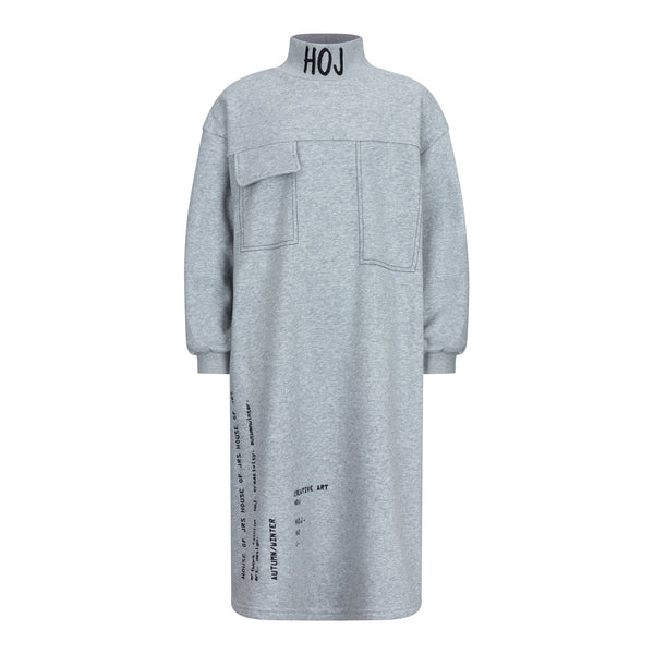 House Of Juniors Grey High Neck Dress