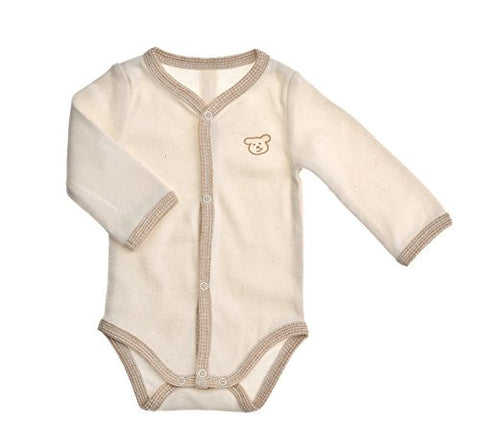 Natura Pura Beige Bear Stripe Body Onesie