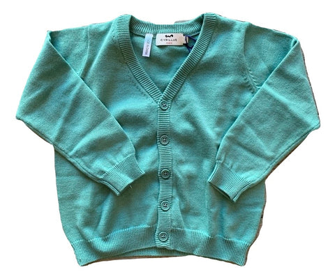 Cyrillus Green Button Cardigan Sweater