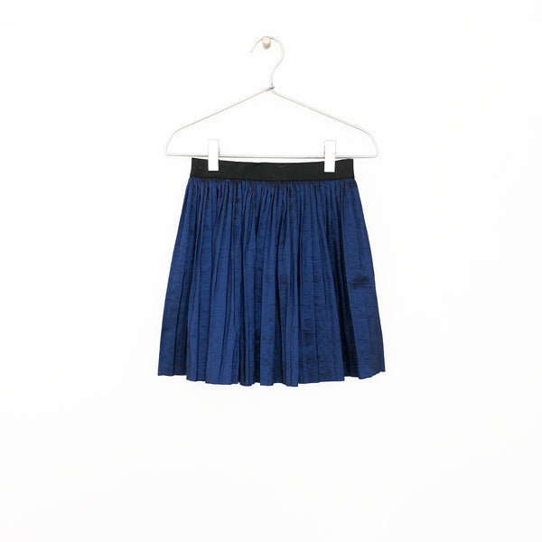 Andorine Blue Iridescent Pleated Skirt