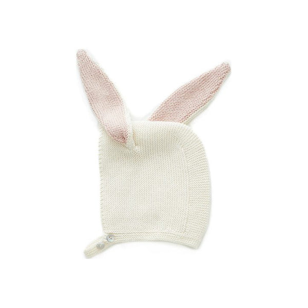 Oeuf White Bunny Knit Hat