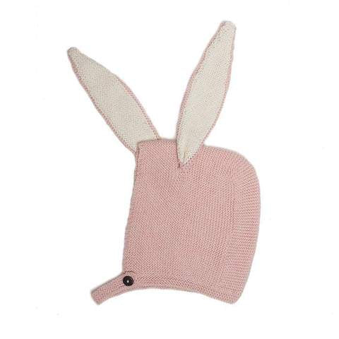 Oeuf Pink Bunny Knit Hat