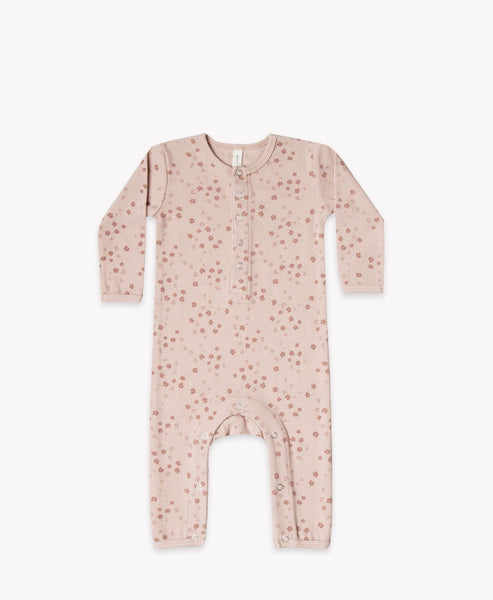 Quincy Mae Rose Ribbed Baby Jumpsuit