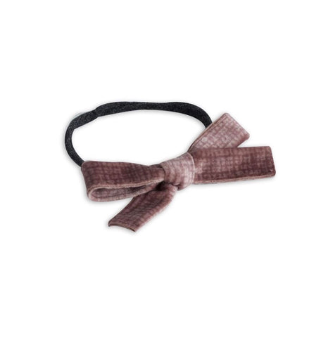 Arbii Printed Rose Velvet Classic Baby Bow