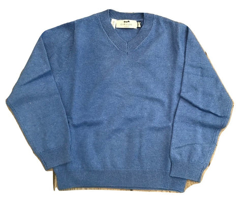 Cyrillus Blue V-neck Sweater
