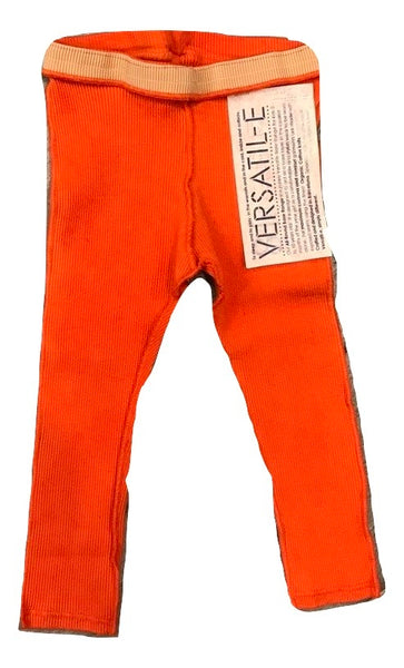 Versatile Naranja Orange Ribbed Legging