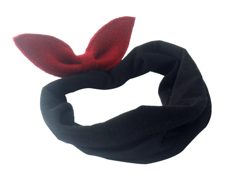 Arbii Red Ears Wool Bunny Baby Headband