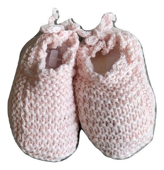 Message In The Bottle Baby Pink Gaby Knit Booties
