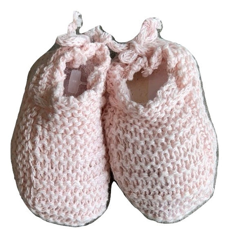 Message In The Bottle Baby Pink Gaby Knit Booties