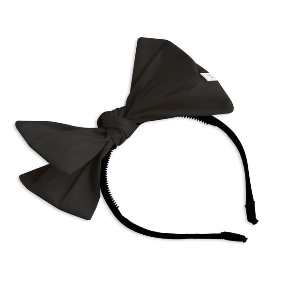 Arbii Black Silk Maya Bow Headband