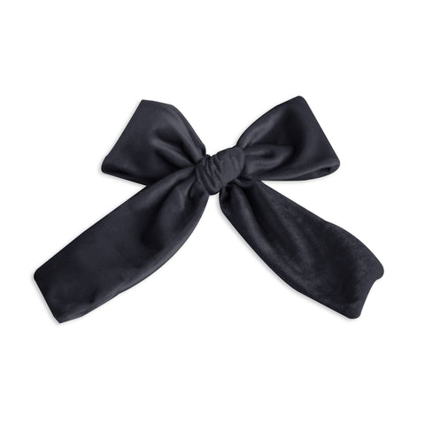 Arbii Black Large Velvet Oversized Bow Clip