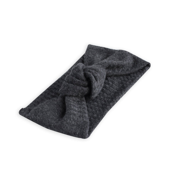 Arbii Charcoal Grey Sweater Knot Turban