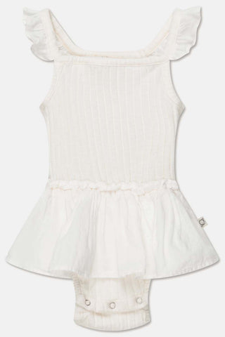 My Little Cozmo Ivory Rib Isolda Romper