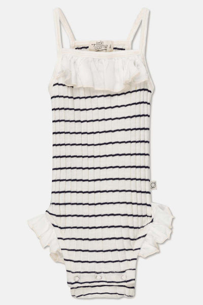 My Little Cozmo Ivory Stripes Jade Romper