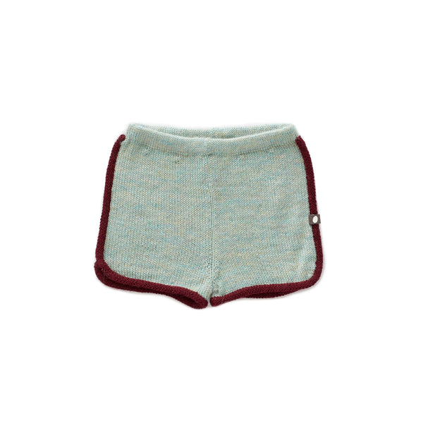 Oeuf Ocean & Burgundy 70's Knit Shorts