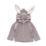 Oeuf Light Grey Bunny Hoodie