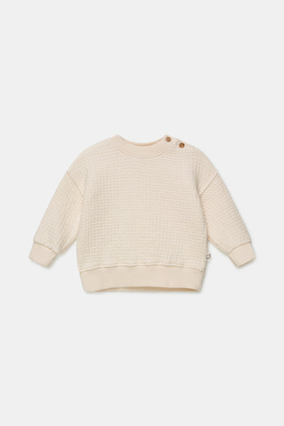 My Little Cozmo Baby Kale Ivory Padding Sweatshirt