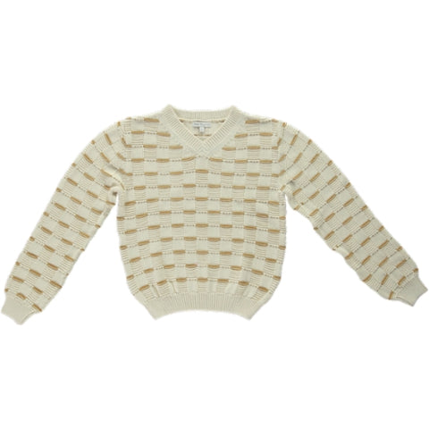 Bebe Organic Natural & Caramel Karl Pullover