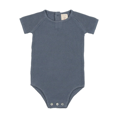 Lil Legs Blue Knit Romper