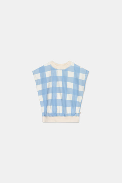 My Little Cozmo Kids Lee Blue Gingham Top