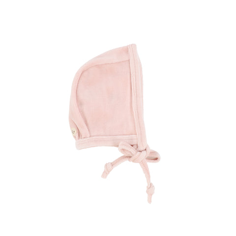 Lil Legs Light Pink Velour Wrap Bonnet