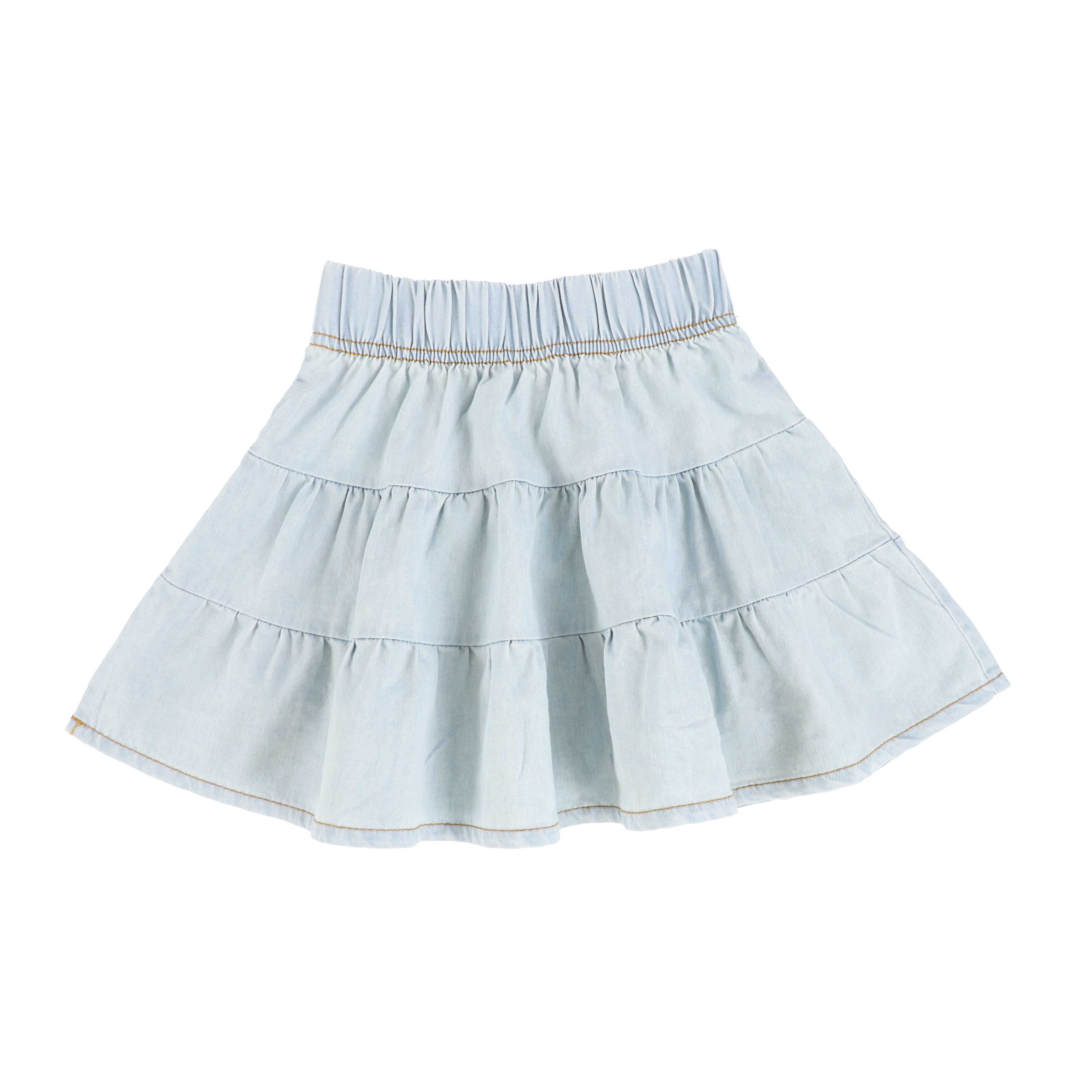 Lil Legs Chambray Denim Tencil Tiered Skirt – Panda and Cub