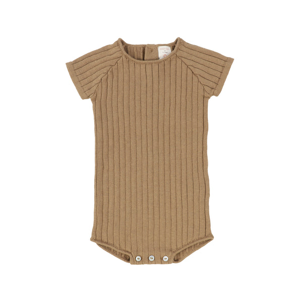 Lil Legs Caramel Knit Romper