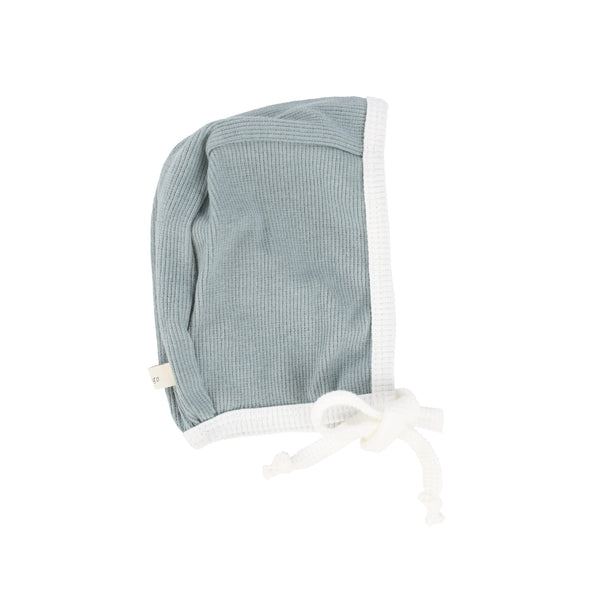 Lil Legs Seafoam/White Contrast Edge Bonnet