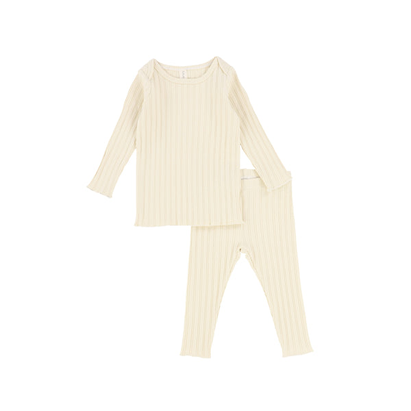 Lil Legs Natural Long Sleeve Baby Set