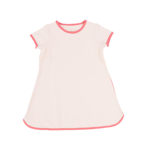 Lil Legs Pink/Coral Short Sleeve Track Dress