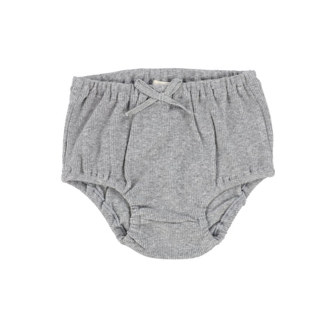 Lil Legs Light Heather Grey Ribbed Bloomers