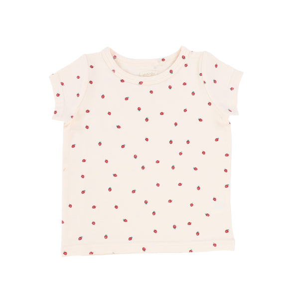 Lil Legs Pink Strawberry Short Sleeve T-shirt
