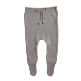 Belle Enfant Knit Charcoal Grey Footed Leggings