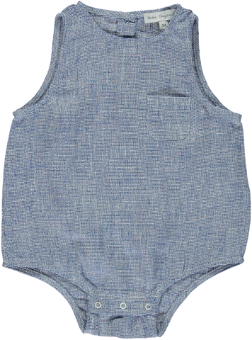 Bebe Organic Sea Blue Leo Romper