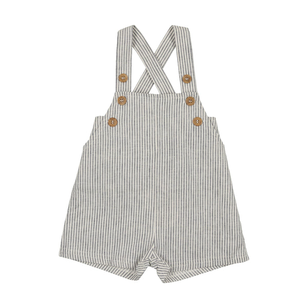 Lil Legs Blue Stripe Linen Overalls