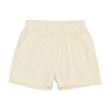 Lil Legs Cream Linen Pull On Shorts