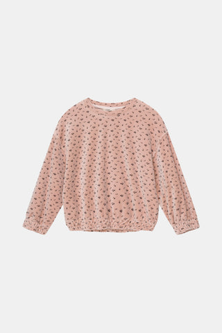 My Little Cozmo Kids Marta Soft Pink Cherry Velour Sweatshirt