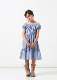 Tocoto Vintage Blue Striped Dress