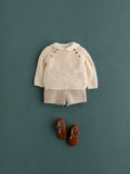 Nanos Baby Sand Crew Neck Knit Sweater