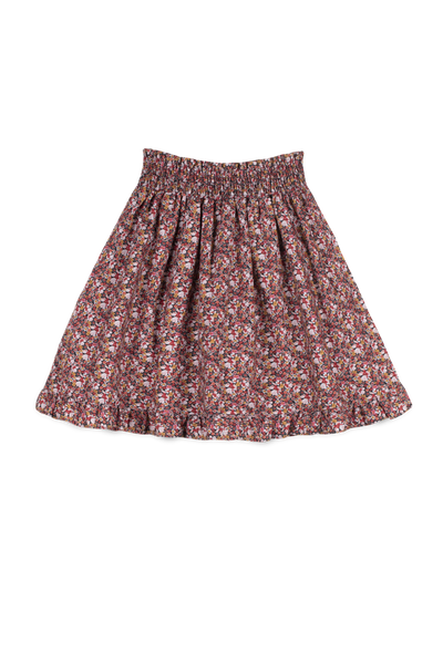 Mipounet Burgundy Smock Waste Popeline Skirt