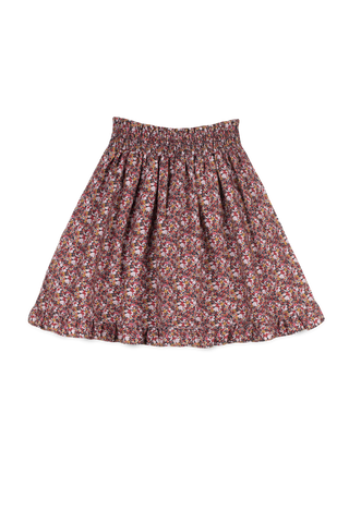 Mipounet Burgundy Smock Waste Popeline Skirt