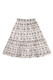 Mipounet Cream Voile Flower Skirt