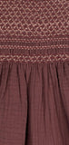 Mipounet Aubergine Smocked Muslin Skirt