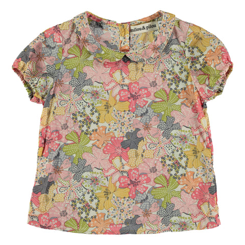 Milou & Pilou Mauvey Short Sleeve Blouse