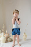 Popelin Blue Dungarees with Removable & Reversible Bib