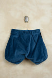 Popelin Blue Velvet Bermuda Shorts