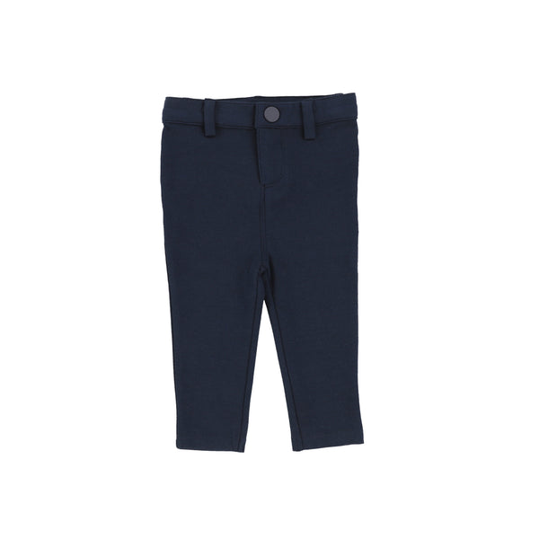 Lil Legs Navy Knit Pants