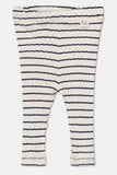 My Little Cozmo Ivory Rib Stripes Legging Set