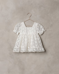 Noralee Ivory Embroidered Organza Quinn Dress – Panda and Cub