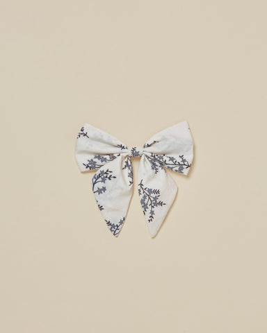 Noralee Ivory Blue Daphne Sailor Bow